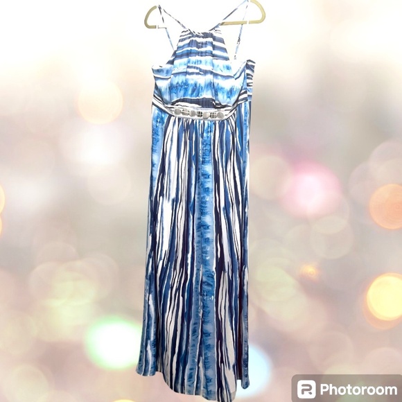 EUC I.N Studio Waterprint Design Maxi Dress - Picture 1 of 7
